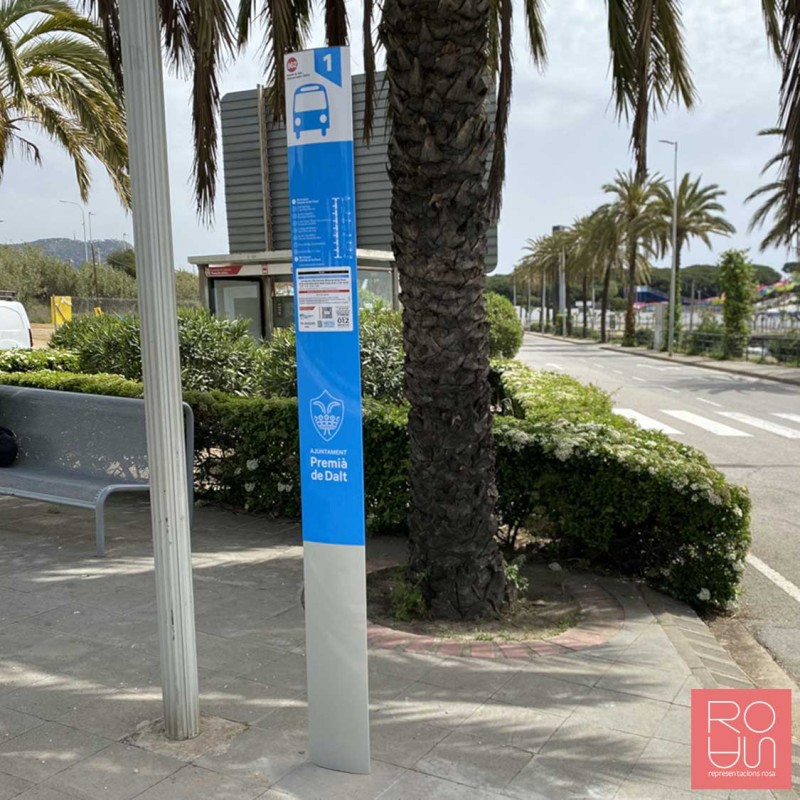 Tòtem per parades d'autobús